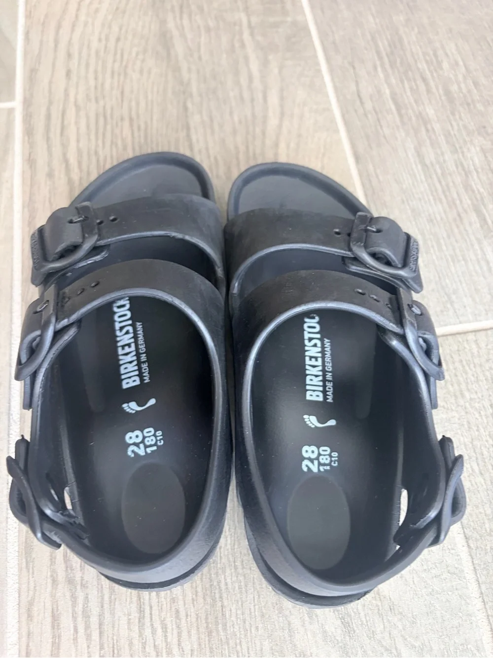 Birkenstock Kids Black Dual-Buckle Sandals